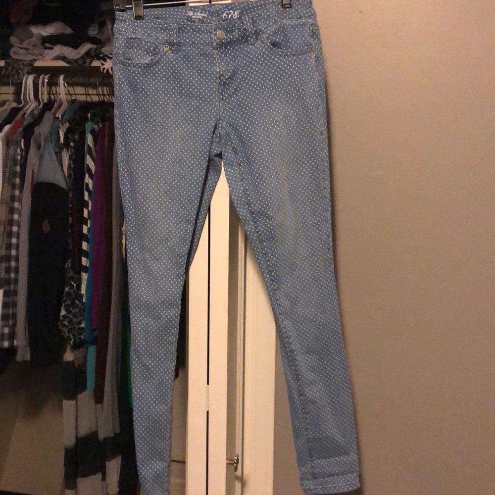 Limited polka dot jeans.